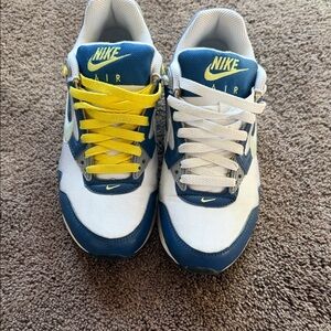 Nike Air Sneakers - White, Blue & Yellow